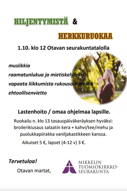 HIljentymistä ja herkkuruokaa HIljentymistä ja herkkuruokaa