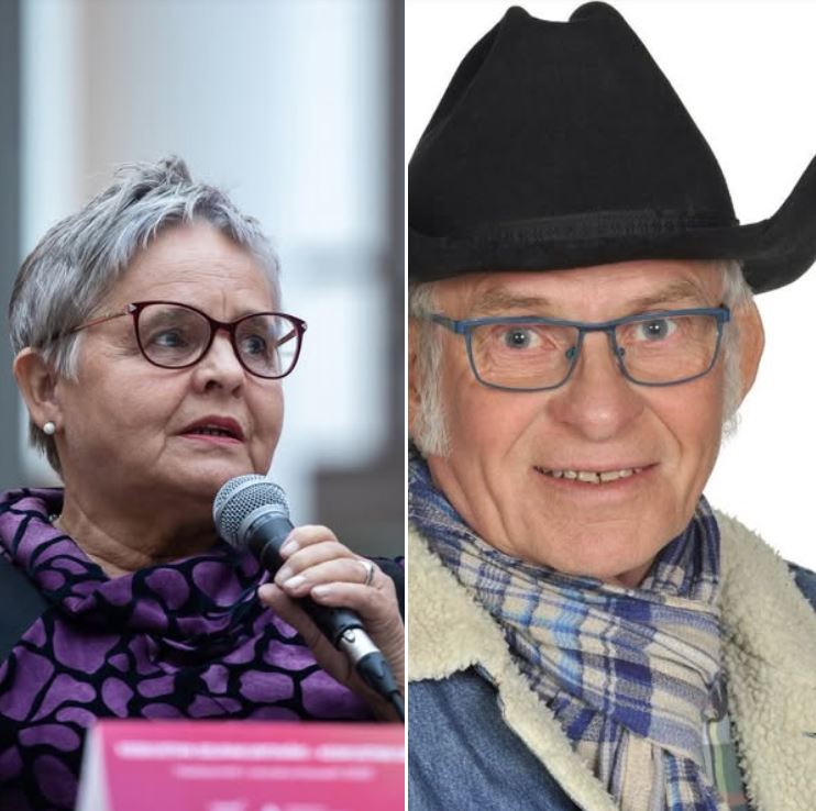 Lähikuva iäkkäästä naisesta ja miehestä.