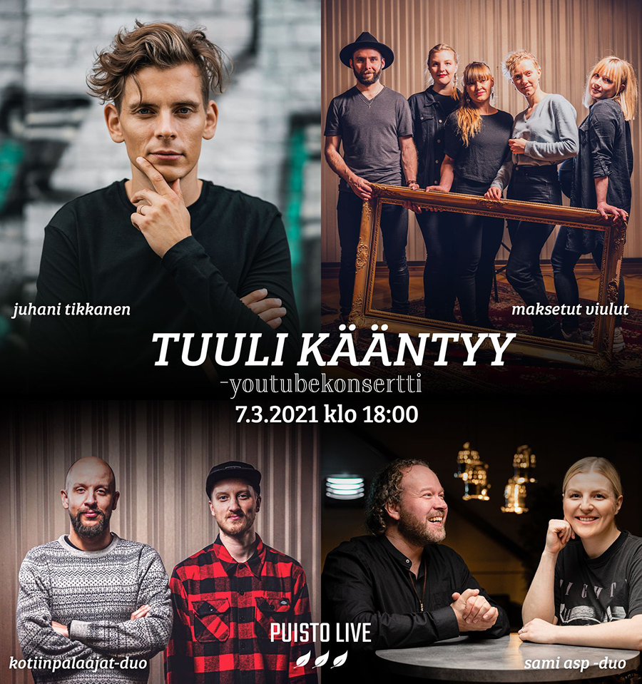 Tuuli kääntyy esiintyjien kuvat