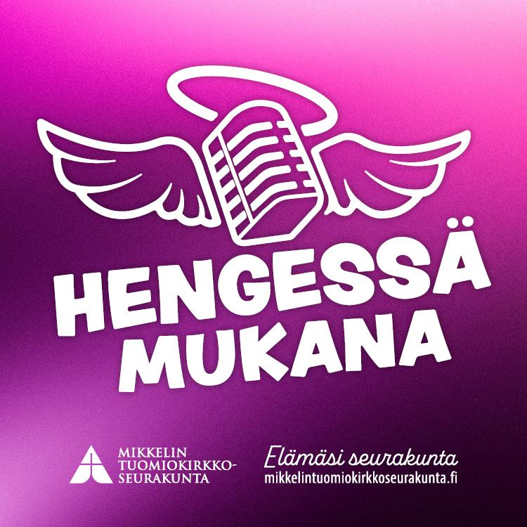 Hengessä mukana -podcastin logo.
