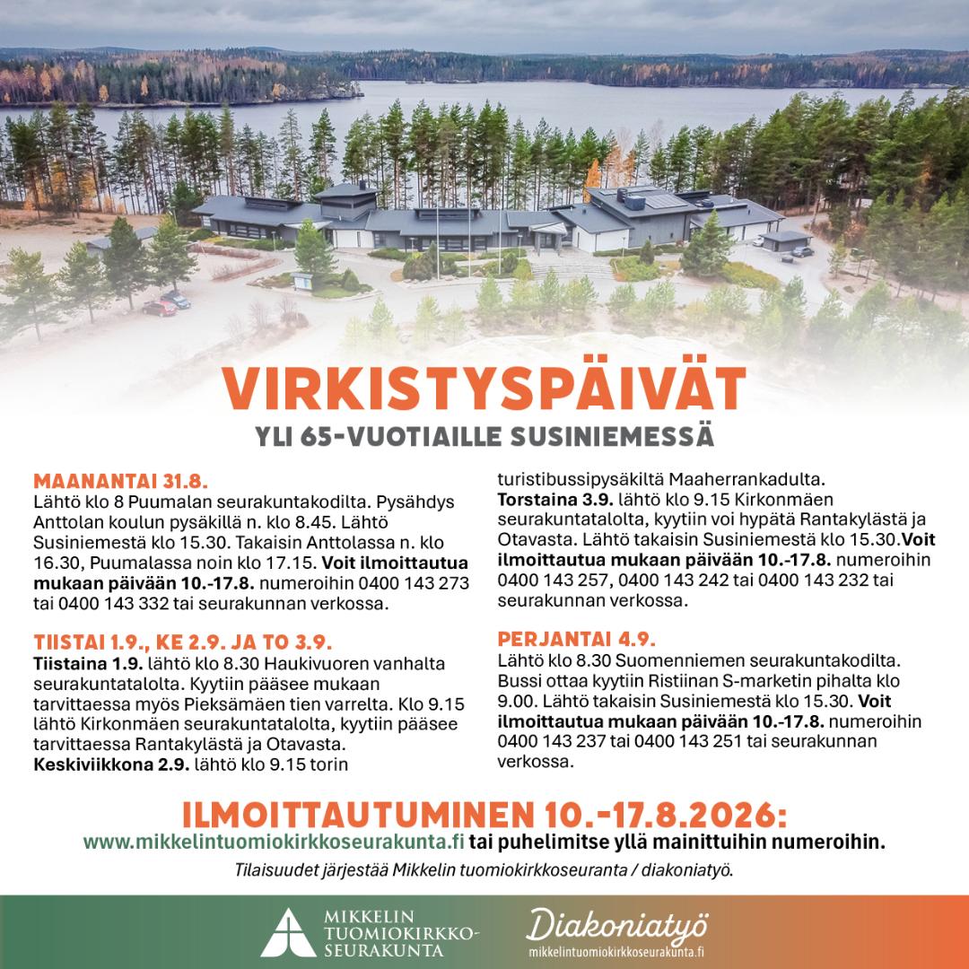 Virkistyspäivien mainoskuva.